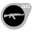 Silver Kalashnikov AK-47